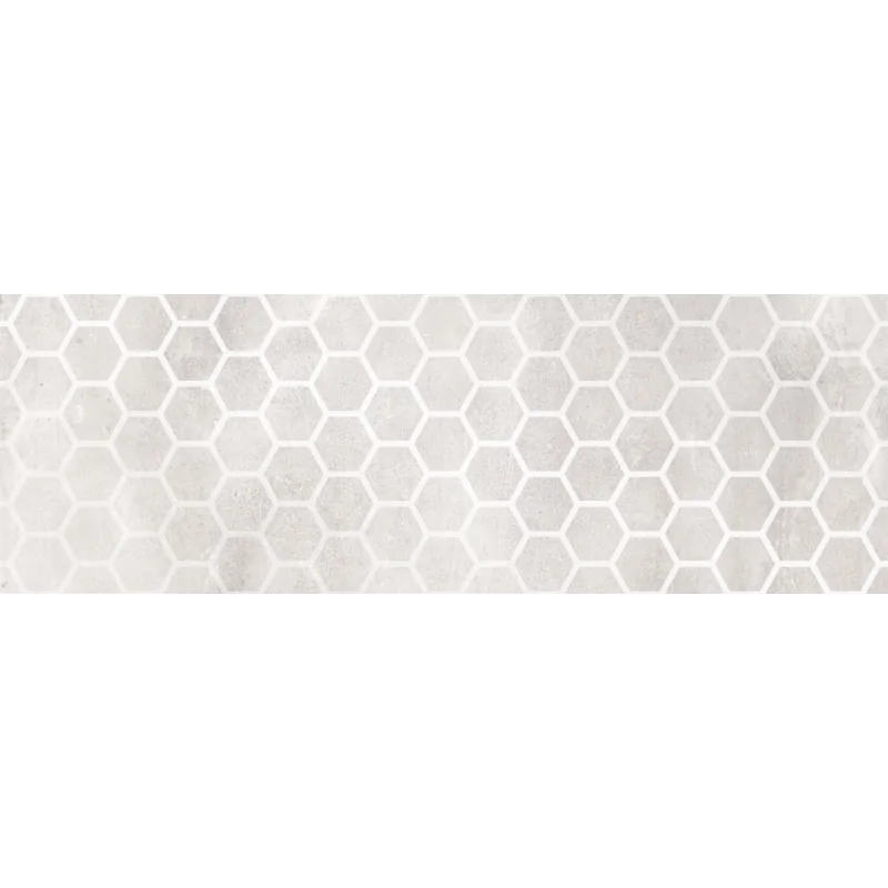5903978235793 CERAMICA BIANCA Next Grey Dekor Płytka Ścienna Rett. Połysk 25x75 imitacja betonu betonopodobne