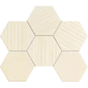 MS-01-202-0289-0221-1-008 TUBĄDZIN Horizon HEX Ivory Mozaika Ścienna 28,9x22,1 5907602101089