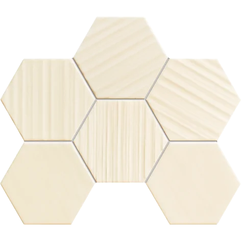 MS-01-202-0289-0221-1-008 TUBĄDZIN Horizon HEX Ivory Mozaika Ścienna 28,9x22,1 5907602101089