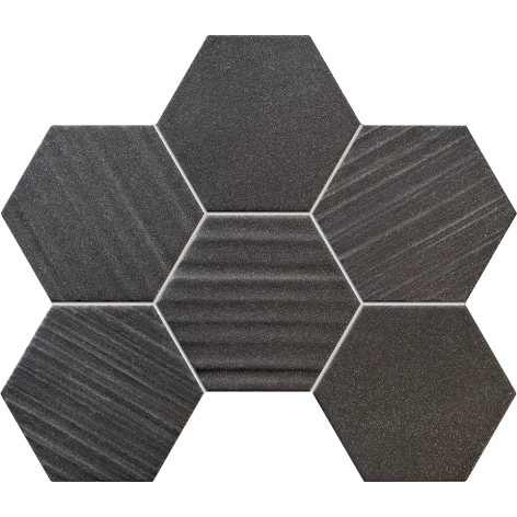 MS-01-202-0289-0221-1-013 TUBĄDZIN Horizon HEX Black Mozaika Ścienna 28,9x22,1 5903238008631
