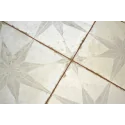 białe płytki wzorzyste z motywem gwiazdy PERONDA FS Star White Płytka Podłogowa Patchworkowa 45x45 GRES