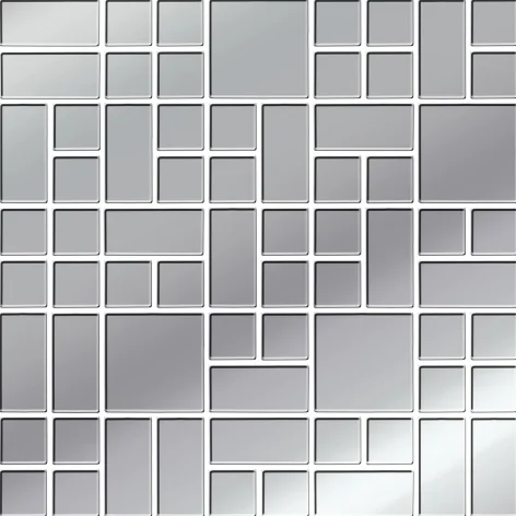 5905669631617 CERAMIKA COLOR Platinium Glass Mosaic 25x25 G1