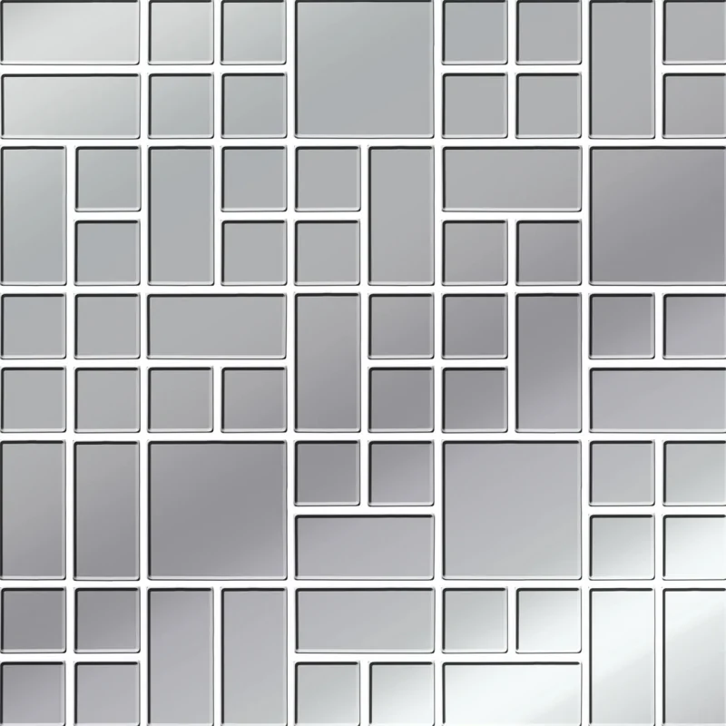 5905669631617 CERAMIKA COLOR Platinium Glass Mosaic 25x25 G1