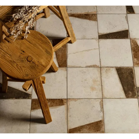 TERAKOTA GLAZURA PERONDA FS Sabi Płytka Podłogowa Vintage Patchwork 45x45 GRES SZKLIWIONY