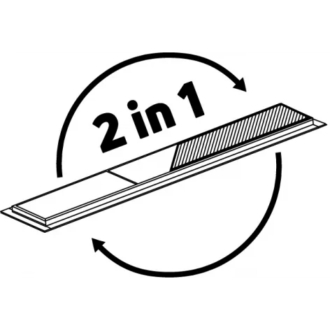 DEANTE Odpływ liniowy podłogowy 70 cm - Odwracalny Nero KOS_N07D