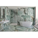 BALDOCER Onyx Turquoise Pulido Gres Rekt. Połysk 120x120 zielony kamień marmur