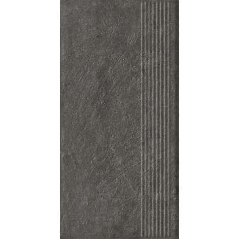 5900139001327 PARADYŻ Carrizo Basalt Stopnica Prosta Struktura Mat 30x60 Z---300X600-1-CARR.BSSP imitacja betonu struktura 3d