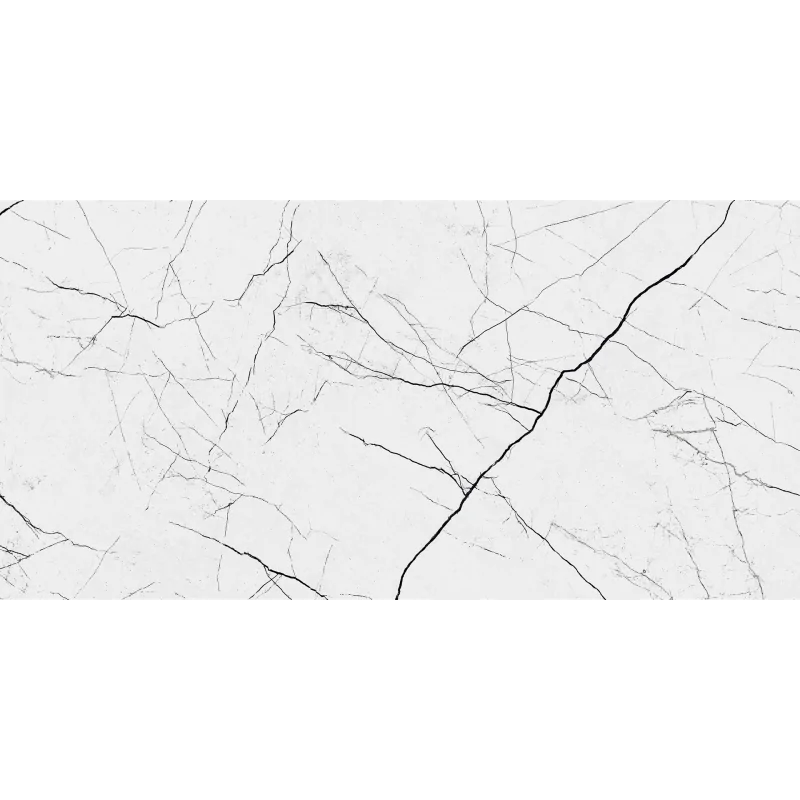 imitacja białego kamienia kamień marmur calacatta Lorenzo White Glossy Gres Rekt. Poler 60x120 flizy