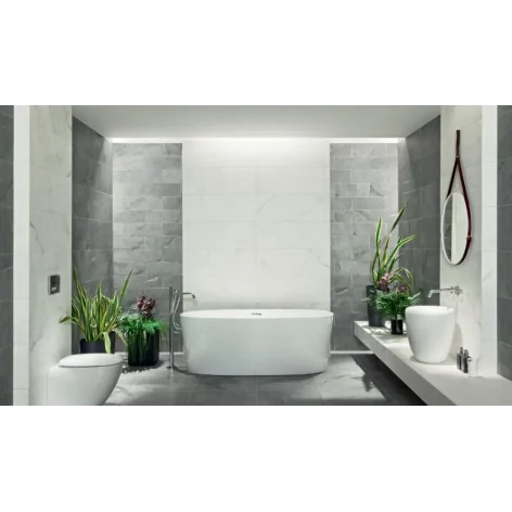 5903238004701 TUBĄDZIN Organic Matt Grey STR Płytka Ścienna Rekt. 16,3x44,8 30x90 PS-01-205-0163-0448-1-025