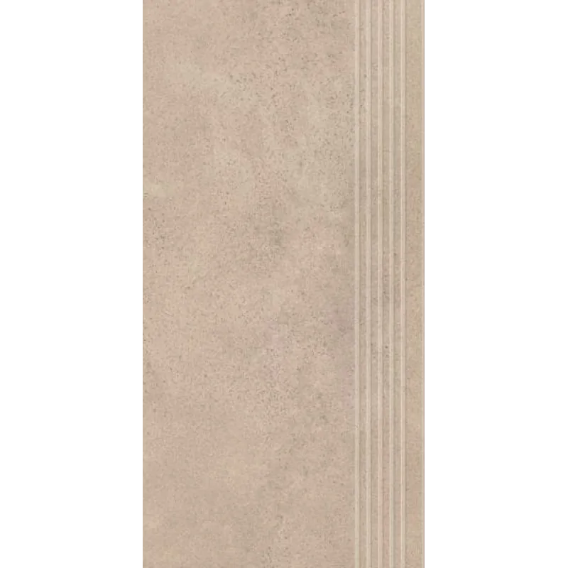 5902610550232 PARADYŻ Silkdust Light Beige Stopnica Prosta Nacinana Mat. 29,8x59,8 30x60 RN--298X598-1-SILK.LBSP-M