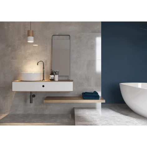 5903313315357 CERRAD Softcement Silver Gres Rekt. Mat. 59,7x59,7 60x60 flizy imitacja betonu betonopodobne