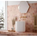 Flizy Płytki hiszpańskie kolorowe kafelki EQUIPE Hanoi Pink EQ 30016 Płytka Ścienna Cegiełka 10x10 G1 glazura online 20x20
