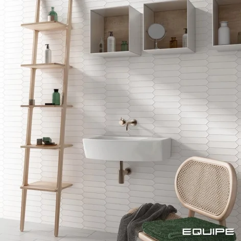 8435404949631 EQUIPE Lanse White Płytka Ścienna Cegiełka Matowa 5x25 cegiełki hiszpańskie arrow 0000039613