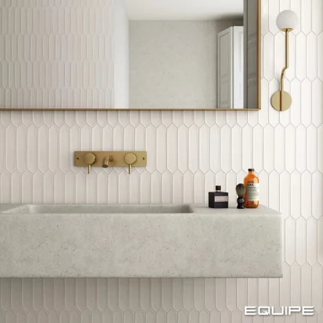 8435404949631 EQUIPE Lanse White Płytka Ścienna Cegiełka Matowa 5x25 cegiełki hiszpańskie arrow 0000039613
