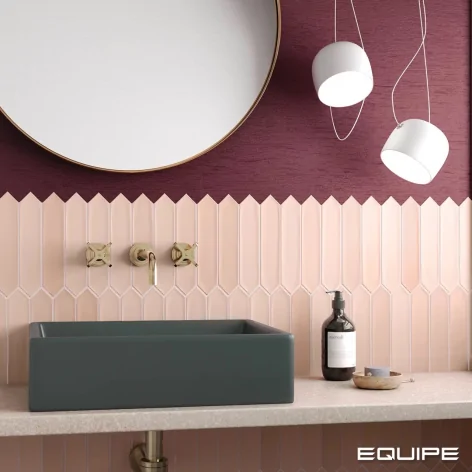 Flizy Płytki glazura 8435404949723 EQUIPE Lanse Rose EQ 27490 Płytka Ścienna Cegiełka Matowa 5x25 G1 kolorowe cegiełki