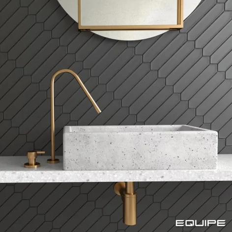 8435404949655 flizy płytki glazura EQUIPE Lanse Black EQ 27483 Płytka Ścienna Cegiełka Matowa 5x25 G1 cegiełki czarne