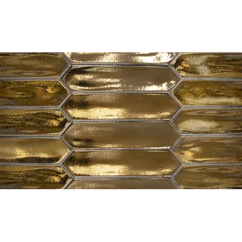 flizy płytki glazura złota cegiełki EQUIPE Los Lanse Gold Płytka Ścienna Cegiełka Połysk 5x25 sklep 0000039605