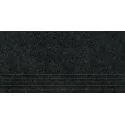 ST-01-279-0598-0296-1-060 TUBĄDZIN Zimba Black STR Stopnica Podłogowa 59,8x29,6 30x60 598x296 ST-01-279-0598-0296-1-060