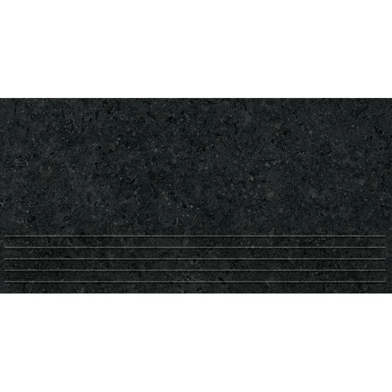 ST-01-279-0598-0296-1-060 TUBĄDZIN Zimba Black STR Stopnica Podłogowa 59,8x29,6 30x60 598x296 ST-01-279-0598-0296-1-060