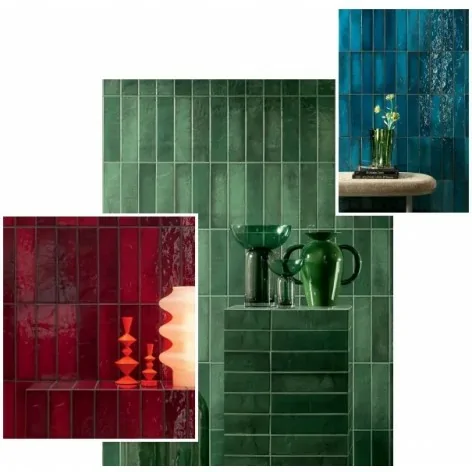 5900199257788 TUBĄDZIN Masovia Verde C Gloss STR Płytka Ścienna Połysk 7,8x29,8 10x30 PS-01-320-0298-0078-1-079