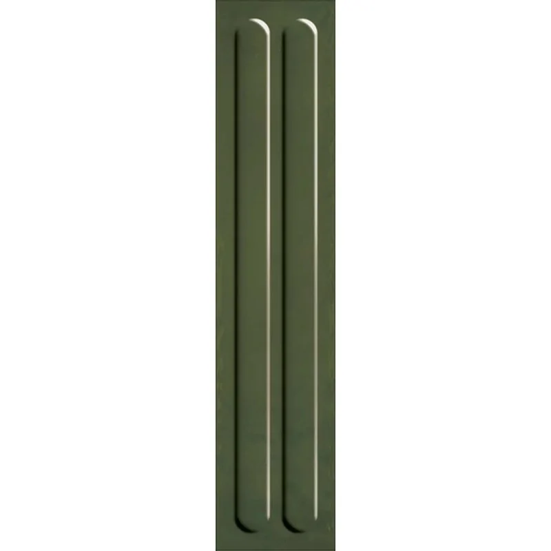 5904584110115 PARADYŻ Monpelli Olive Cegiełka Struktura D Połysk 29,8x6,5 10x30 SS--065X298-1-MONP.OLD--P