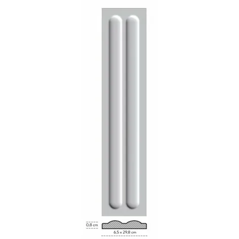 5904584110726 PARADYŻ Monpelli White Cegiełka Struktura D Połysk 29,8x6,5 10x30 SS--065X298-1-MONP.WHD--P