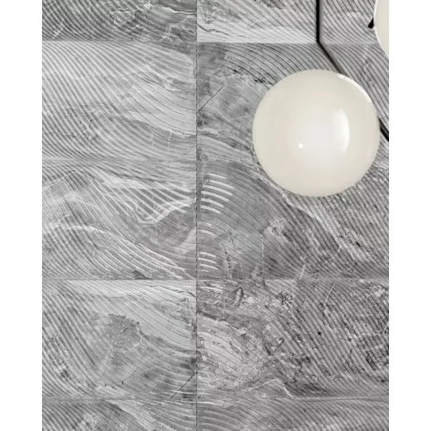 5903943502653 CERAMICA BIANCA Alpi Grey Onda Płytka Ścienna Rett. 30x90 sklep płytki flizy strukturalne