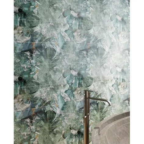 5902027038040 sklep płytki flizy glazura CERAMICA BIANCA Botanica Dekor Rett. Połysk (Komplet 3x 25x75) 75x75