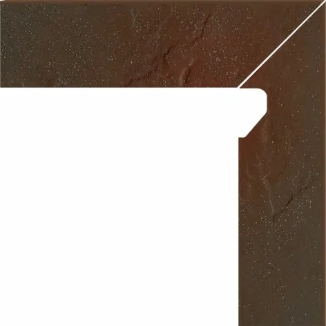 5902610593000 sklep płytki terakota flizy PARADYŻ Semir Brown Klinkier Cokół 2 El. Prawy New Nose Mat. 8,1x30