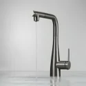 5907650864059 DEANTE Eridan Bateria Kuchenna z Podłączeniem do Filtra Wody z Wyciąganą Wylewką TITANIUM BRE_D75M