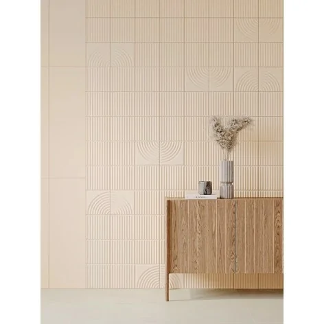 5902610553387 PARADYŻ Neve Creative Beige Ściana Struktura B Mat 19,8x19,8 20x20 wyprzedaż magazynowa