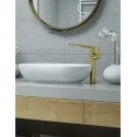 5907650876243 sklep baterie online DEANTE Arnika Bateria Umywalkowa Wysoka Złoty Złoto BQA_Z20K