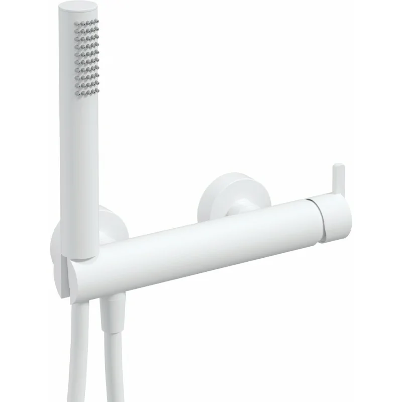 5907650858409 Sklep Baterie DEANTE Silia Bateria Prysznicowa z Zestawem Prysznicowym Biała Bianco BQS_A41M