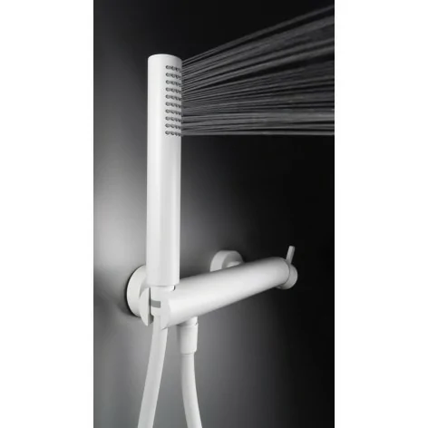5907650858409 Sklep Baterie DEANTE Silia Bateria Prysznicowa z Zestawem Prysznicowym Biała Bianco BQS_A41M