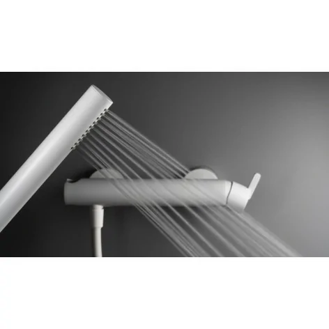 5907650858409 Sklep Baterie DEANTE Silia Bateria Prysznicowa z Zestawem Prysznicowym Biała Bianco BQS_A41M