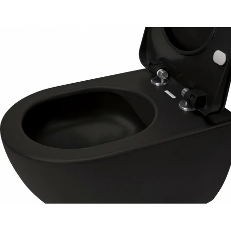 5907650820437 DEANTE Peonia Miska WC Wisząca z Deską Bezkołnierzowa Czarna Nero CDEDNZPW MISKI WC