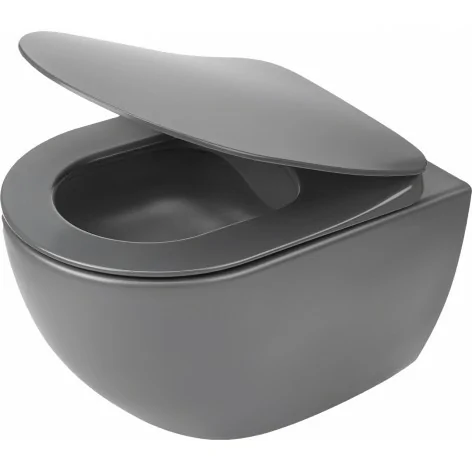 5907650820505 DEANTE Peonia Miska WC Wisząca z Deską Bezkołnierzowa Antracyt Titanium CDEDDZPW MISKI WC