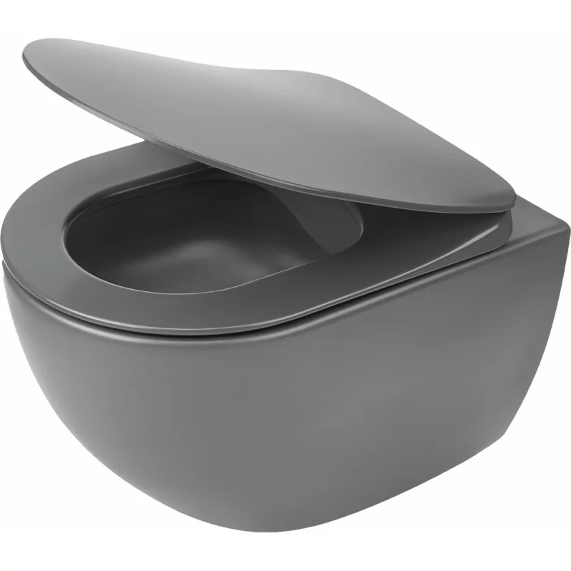 5907650820505 DEANTE Peonia Miska WC Wisząca z Deską Bezkołnierzowa Antracyt Titanium CDEDDZPW MISKI WC