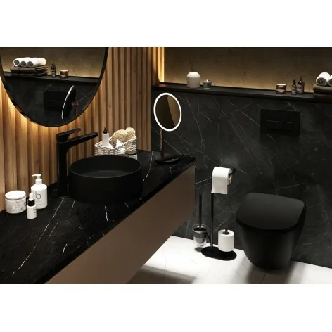 5907650829966 DEANTE Peonia Miska WC Wisząca z Funkcją Bidetu - z Baterią Mieszaczową Czarna Nero CBP_NWPW