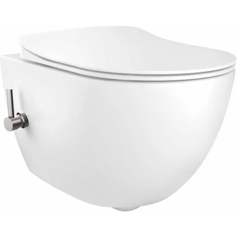 5908212098103 DEANTE Peonia Miska WC Wisząca z Funkcją Bidetu - z Baterią Mieszaczową Biała CBP_6WPW
