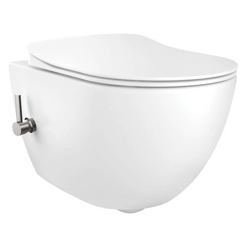 5908212098103 DEANTE Peonia Miska WC Wisząca z Funkcją Bidetu - z Baterią Mieszaczową Biała CBP_6WPW