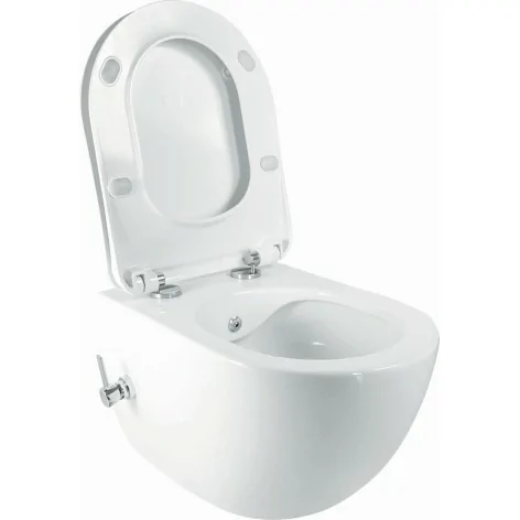 5908212098103 DEANTE Peonia Miska WC Wisząca z Funkcją Bidetu - z Baterią Mieszaczową Biała CBP_6WPW