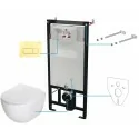 5907650811190 DEANTE Peonia Zestaw WC podtynkowy 6 w 1 Złoty + Biały CDEZ6ZPW Miski WC Stelaże podtynkowe