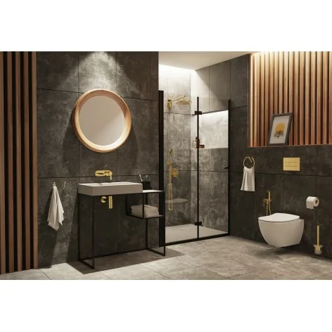 5907650811190 DEANTE Peonia Zestaw WC podtynkowy 6 w 1 Złoty + Biały CDEZ6ZPW Miski WC Stelaże podtynkowe