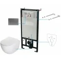 5907650849247 DEANTE Peonia Zestaw WC Podtynkowy 6 w 1 Titanium + Biały CDET6ZPW Miski Wc Stelaże Podtynkowe