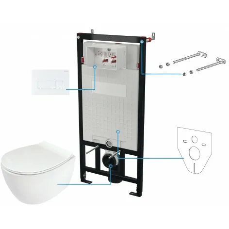 5907650819325 DEANTE Silia Zestaw WC podtynkowy 6 w 1 Biały CDLA6ZPW MISKI WC Stelaże podtynkowe