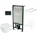 5907650819301 DEANTE Silia Zestaw WC Podtynkowy 6 w 1 Nero + Biały CDLN6ZPW Miski WC Stelaże Podtynkowe