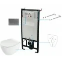 5907650849261 DEANTE Silia Zestaw WC Podtynkowy 6 w 1 Titanium + Biały CDLT6ZPW Miski WC Stelaże Podtynkowe