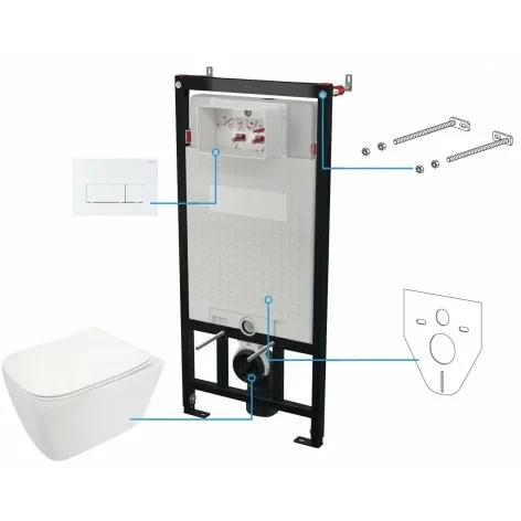 5907650819387 DEANTE Hiacynt New Zestaw WC Podtynkowy 6 w 1 Biała Biała CDYA6ZPW Miski WC Stelaże podtynkowe