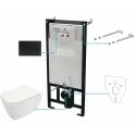 5907650819356 DEANTE Hiacynt New Zestaw WC podtynkowy 6 w 1 Nero + Biały CDYN6ZPW Miski WC Stelaże Podtynkowe